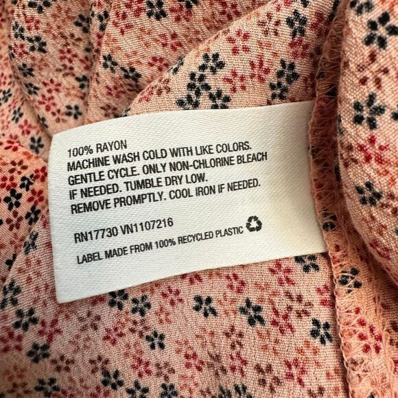 The Nines by Hatch Pink Ditzy Floral Babydoll Maternity Dress Size Large - Picture 5 of 6